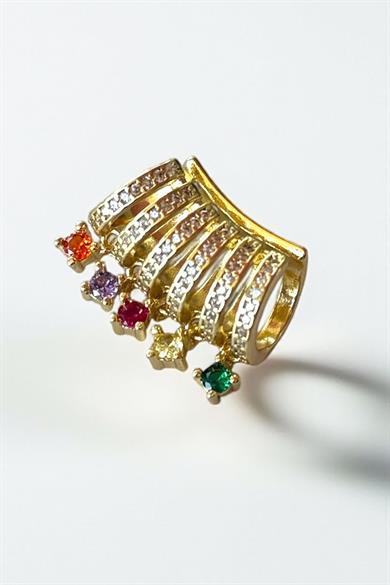 Altın Renk Taş Detaylı YSX Ear Cuff (Tek)