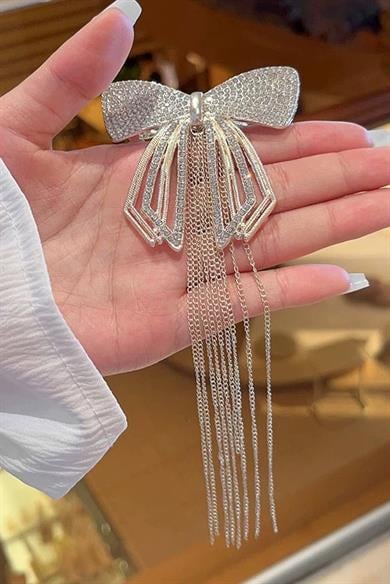 Altın Renk Kurdele Figürlü Taşlı Otomat Toka