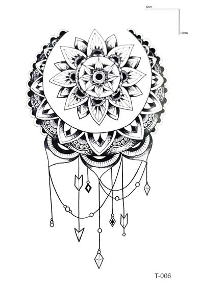 Düş Kapanı Mandala Mini Geçici Dövme Tattoo