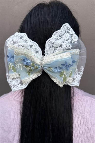 Beyaz Renk Kurdele Figürlü Otomat Toka