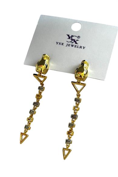 Gümüş Renk Vip Taş Detaylı YSX Küpe (Çift)