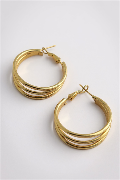 Altın Renk 20MM Halka Küpe (Çift)