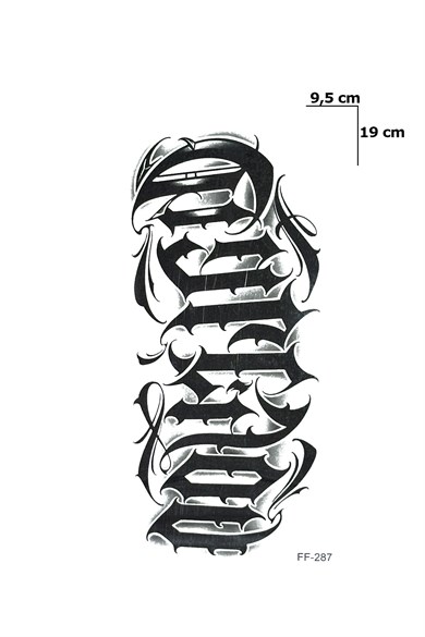 Yazılı Dövme Geçici Tattoo