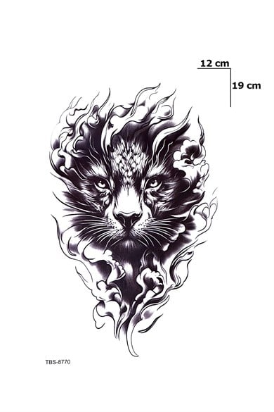 Kedi Geçici Dövme Tattoo