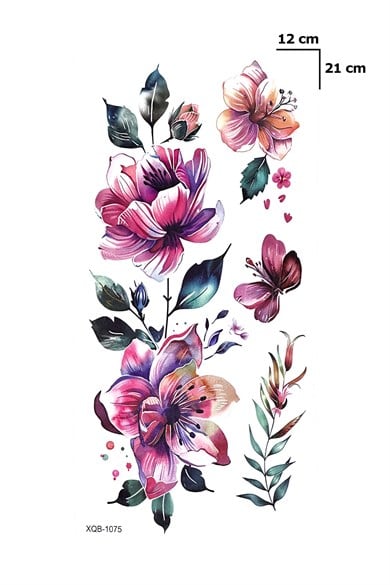 Çoklu Çiçek Geçici Dövme Tattoo