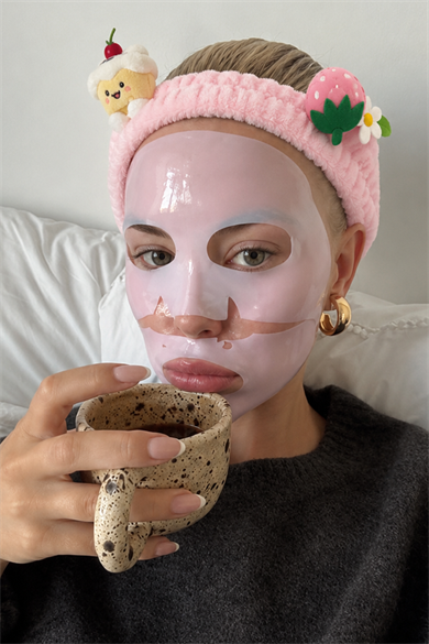 Açık Pembe  Renk Karışık Figürlü Peluş Saç Bandı