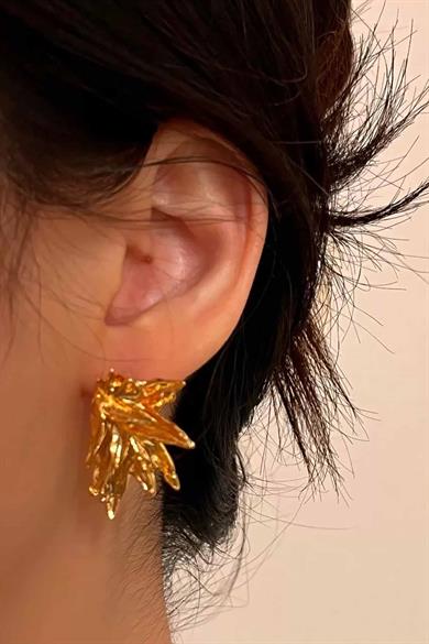 Altın Renk Çelik Küpe (Çift)