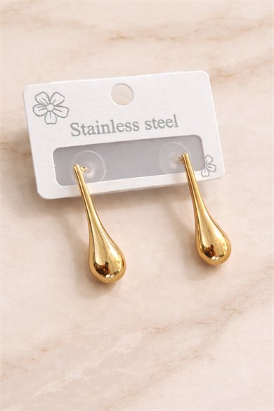 Altın Renk Çelik Küpe (Çift)