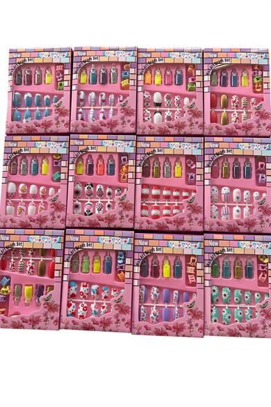 12li Karışık Figürlü Çocuk Tırnak Set