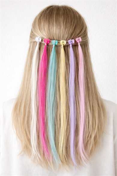 6lı Karışık Renk Saç Detaylı Mandal Toka