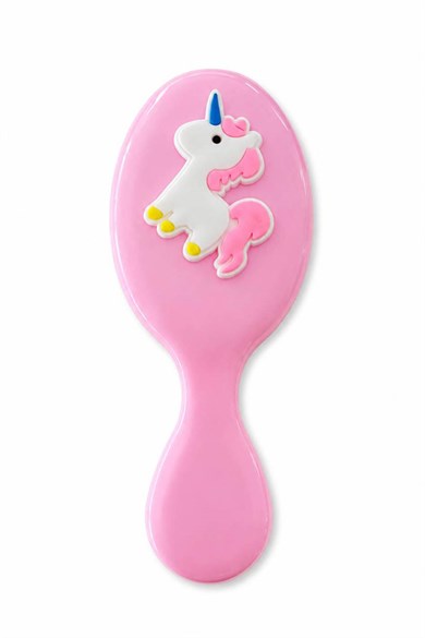 Pembe Renk Unicorn Figürlü Çocuk Saç Tarama Fırçası/Tarak