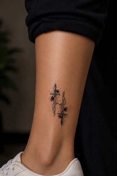 Kılıç Mini Dövme Geçici Tattoo