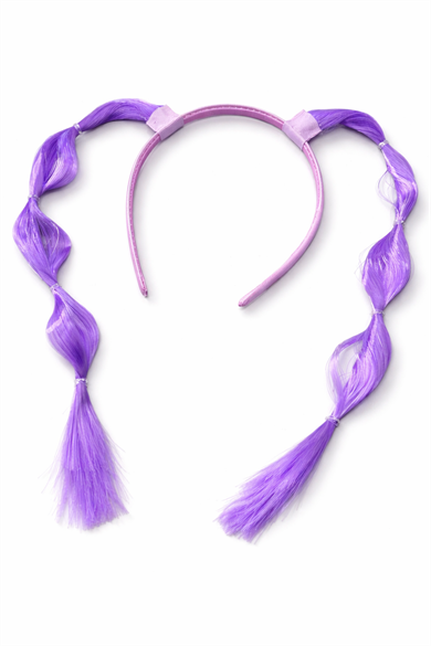 Mor Renk Saç Detaylı Çocuk Taç