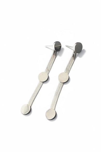 Gümüş Renk Çelik Küpe (Çift)