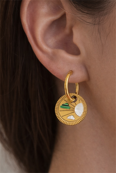 Altın Renk Çelik Küpe (Çift)