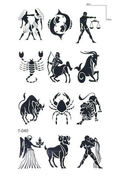Astroloji Burçlar Geçici Dövme Tattoo