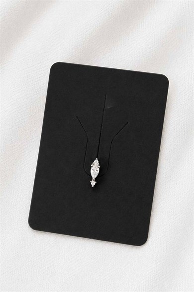 Gümüş  Renk  Taşlı Cerrahi Çelik Tragus/Kıkırdak Küpe/Piercing (Tek)