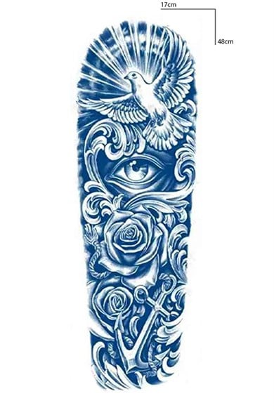 Güvercin Kol Sonradan Kararan Yarı Kalıcı Geçici Dövme Tattoo