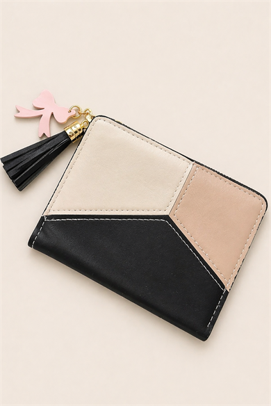Karışık Renk Deri Kadın Cüzdan