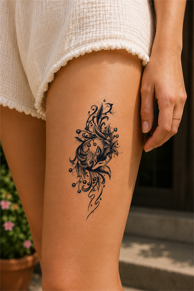 Tilki Sonradan Kararan Yarı Kalıcı Geçici Dövme Tattoo