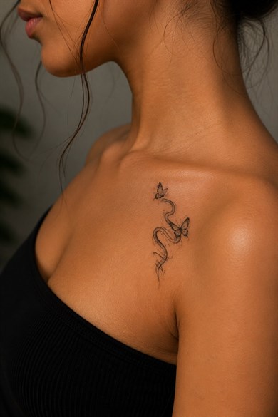Yılan Mini Geçici Dövme Tattoo