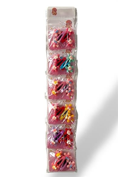 6lı Karışık Renk Karışık Figürlü Yan Toka Set 