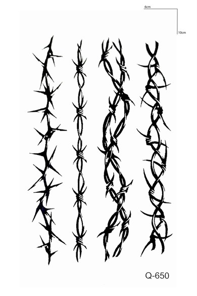 Tribal Dikenli Tel Geçici Mini Dövme Tattoo