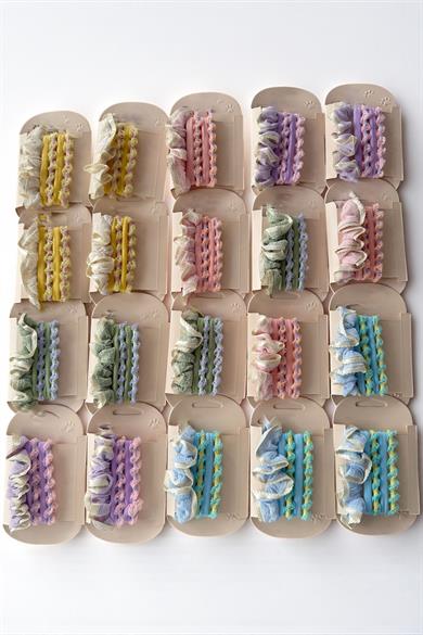 20li Karışık Renk Lastik Toka Set