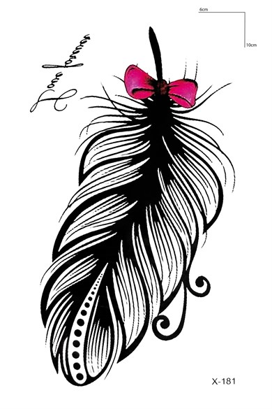 Kuş Tüyü Mini Geçici Dövme Tattoo