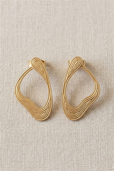 Altın Renk Çelik Küpe (Çift)