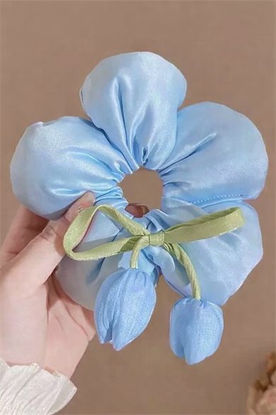 Mavi Renk Çiçek Figürlü Sallantılı Simit Toka