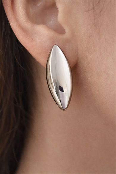 Gümüş Renk Çelik Küpe (Çift)