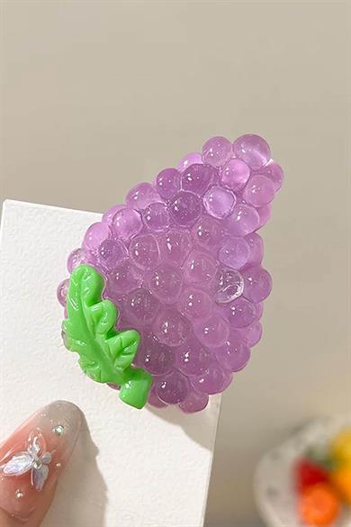 Mor Üzüm Figürlü Yan Toka