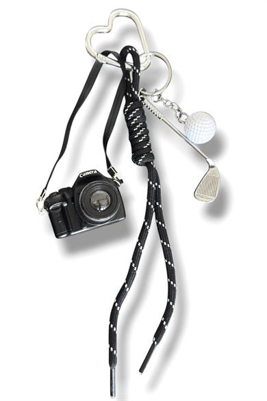 Siyah Renk Karışık Figürlü Çanta Charm/ Anahtarlık