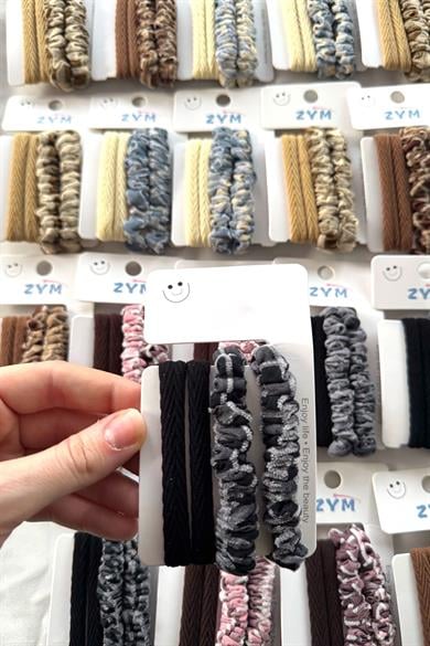 20li Karışık Renk Lastik Toka Set