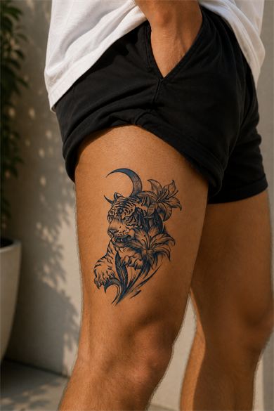 Kaplan Sonradan Kararan Yarı Kalıcı Geçici Dövme Tattoo