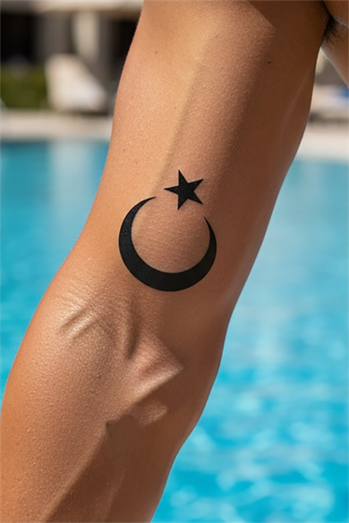 Temporary Turkish Flag - Ayyıldız Tattoo Tattoo