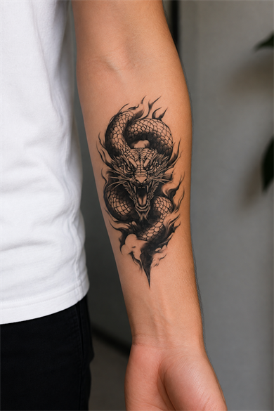 Yılan Geçici Dövme Tattoo