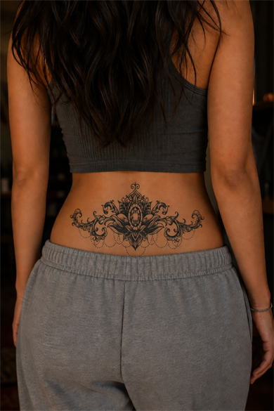 Taş Figürlü Sonradan Kararan Yarı Kalıcı Geçici Dövme Tattoo