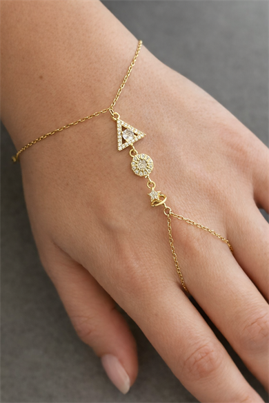 Altın Renk Karışık Figürlü Çelik Şahmeran