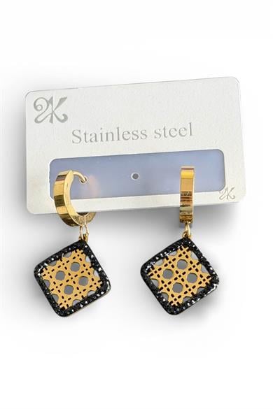 Altın Renk Çelik Küpe (Çift)