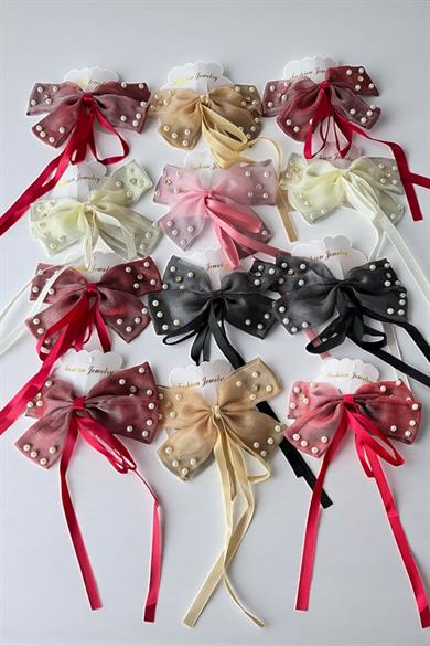 12li Kurdele Figürlü İnci Detaylı Otomat Toka