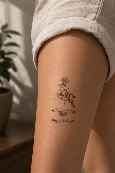 Geyik Mini Geçici Dövme Tattoo