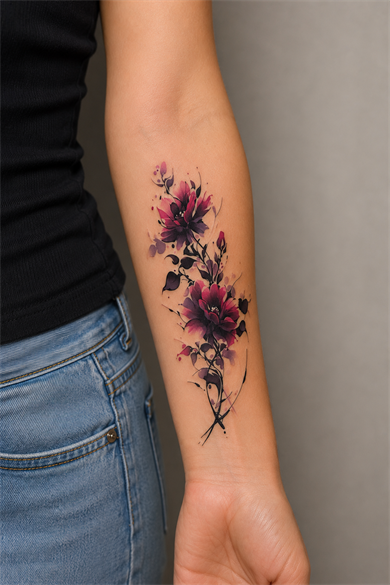 Çiçek Geçici Dövme Tattoo