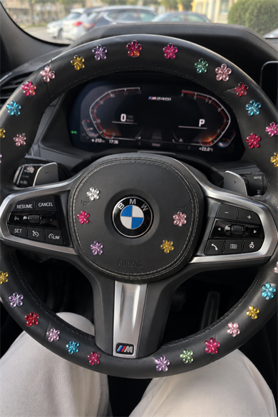 Karışık Renk Çiçek Figürlü Yapışkanlı Taş Sticker 