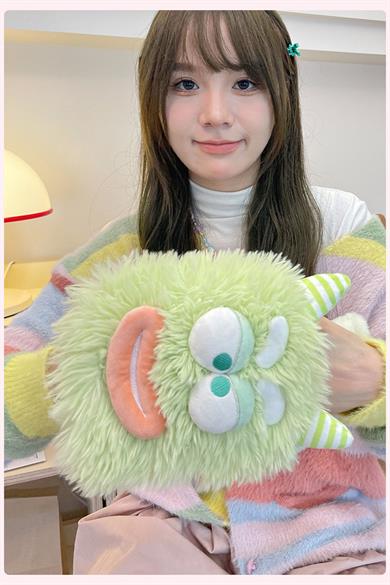 Karışık Renk Canavar Figürlü Peluş Sıcak Su Torbası