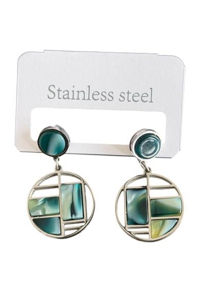 Gümüş Renk Çelik Küpe (Çift)