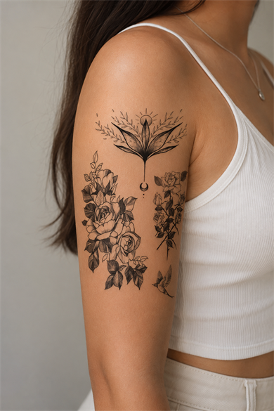  Çiçek Geçici Dövme Tattoo