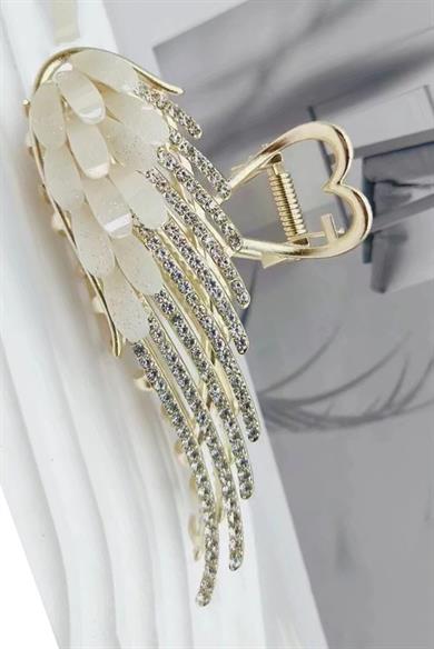 Altın Renk Kanat Figürlü Metal Mandal Toka