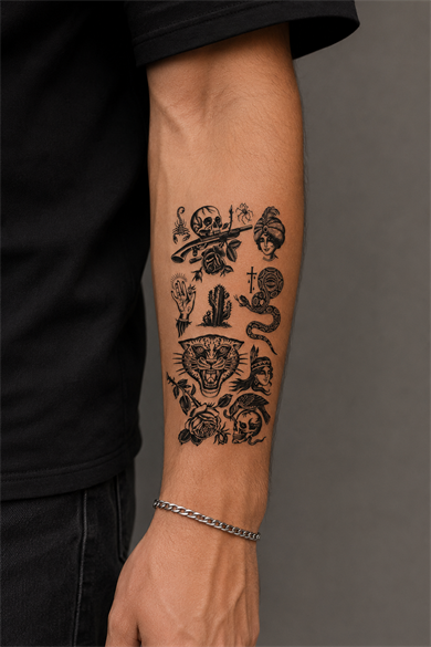 Karışık Dövme Geçici Tattoo